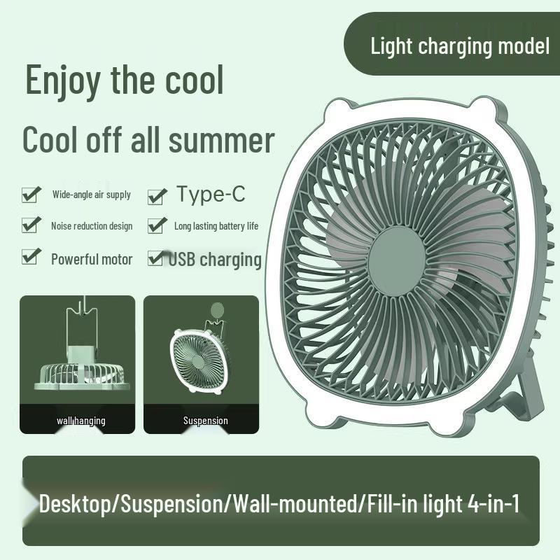 Wall-Mounted Portable Silent Fan for Kitchen, Dorm, or Bathroom No Size Specification