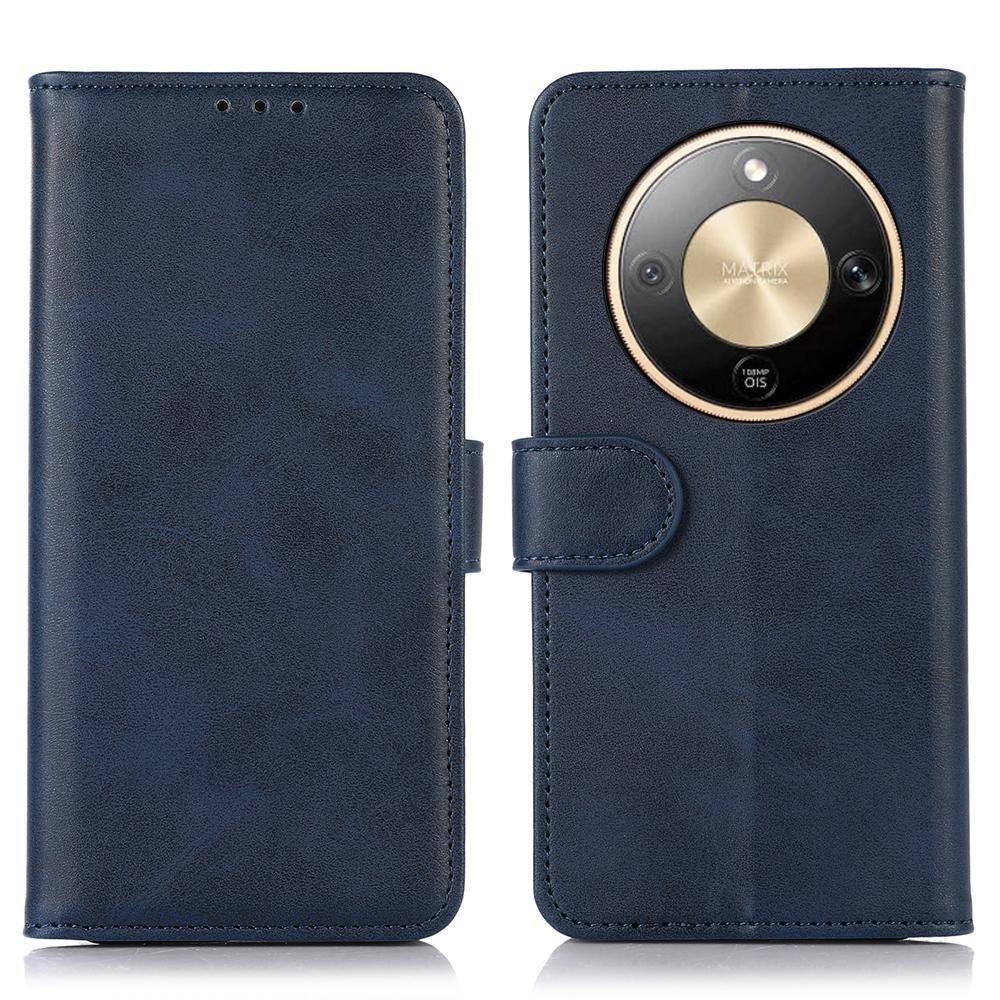 Kožené pouzdro pro Honor Magic8 Lite 5G/X70 5G/X9d 5G Peněženka s texturou hovězí kůže Kryt na telefon se stojánkem