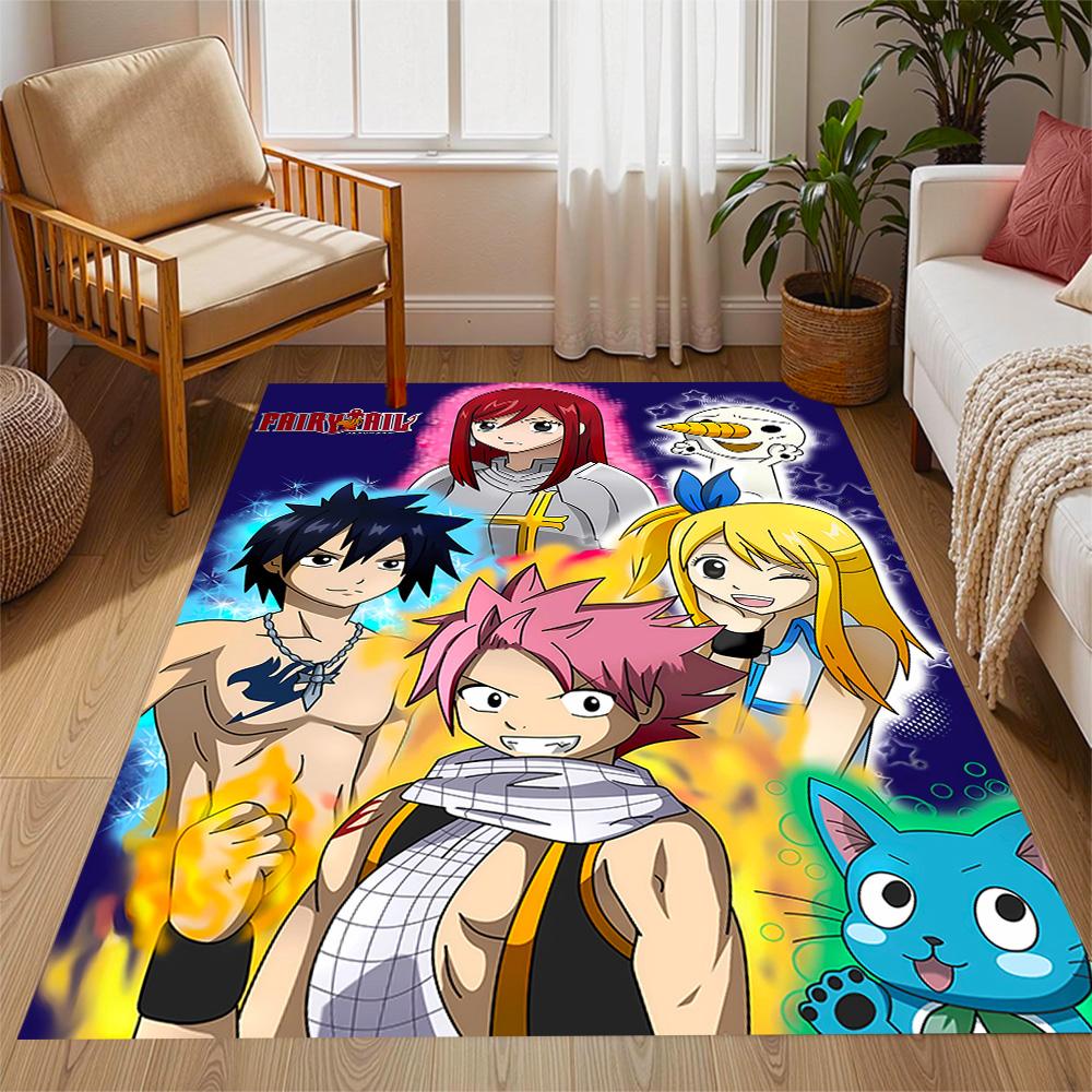Fantasy Friends Adventure Themed Anti-Slip Rugs - Polyester Home Decor, Suitable for Bedrooms, Living Rooms, Doorways, Studios, and Decorations