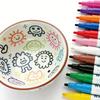 Set of 12 Color Water Based Ceramic Paint Markers For Artistic Creative Art Projects On Pottery And Glass Surfaces