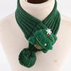 Christmas Pet Scarf Adjustable Size Snowman Santa Claus Xmas Tree Decor Festive Design Pet Cat Knitting Scarf Photo Prop
