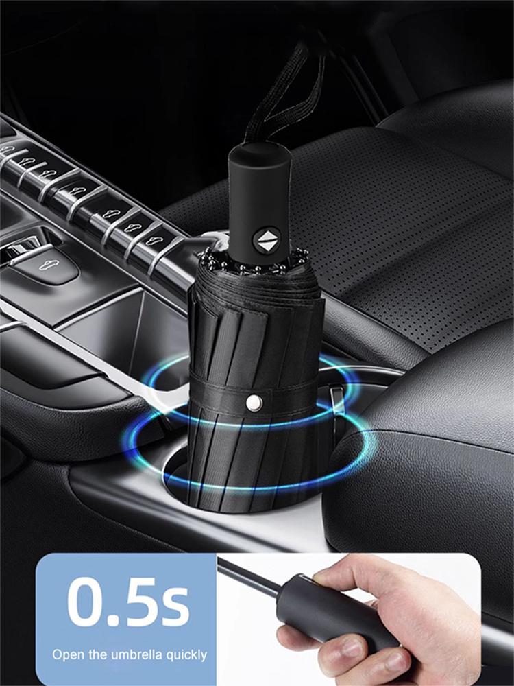 For Jeep Car Emblem Umbrella Folding Black Portable Parasol For Jeep Renegade Grand Cherokee Wrangler JK Gladiator Compass Pa