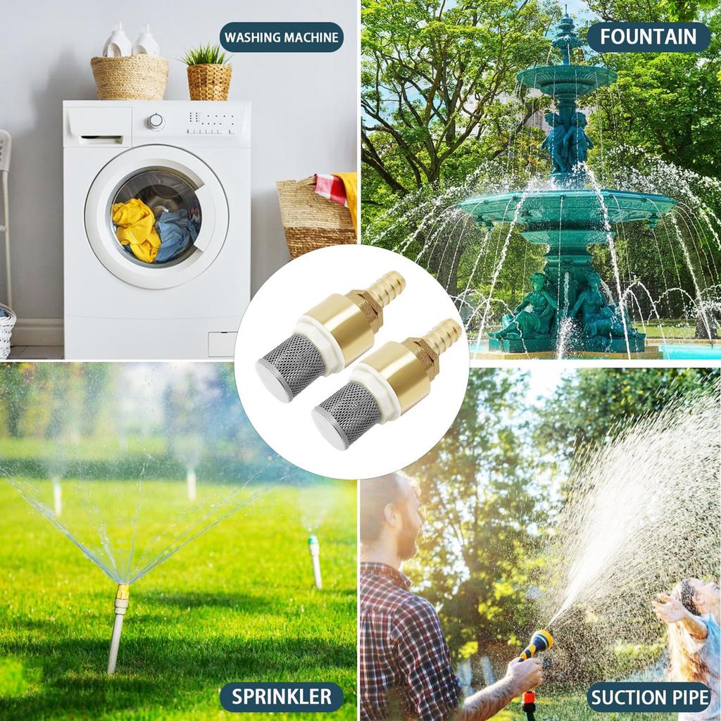 Check Valves 1/2 Inch Brass Foot Valve With Hose Connection Backflow Prevention Brass Check Valve Filter Bottom Valve