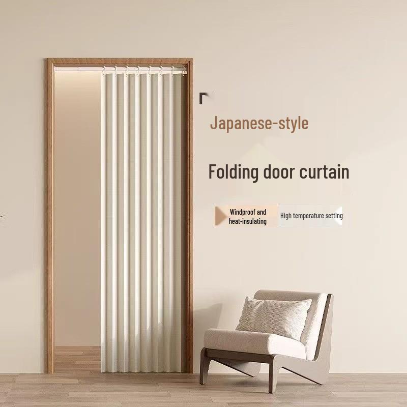 Premium Imitation Linen Door Curtain for Bedroom, Kitchen, and AC Shading