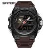 Sanda Men's Multifunctional Dual Display Luminous Waterproof Sports Watch for Teens