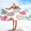Valentine's Day Large Beach Towel for Adults and Lightweight Pool Towels Quick Dry Beach Towel Water Absorbent Towels for Travel