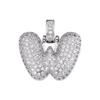 Cross Hip Hop Copper Zircon 26-Letter Pendant Necklace
