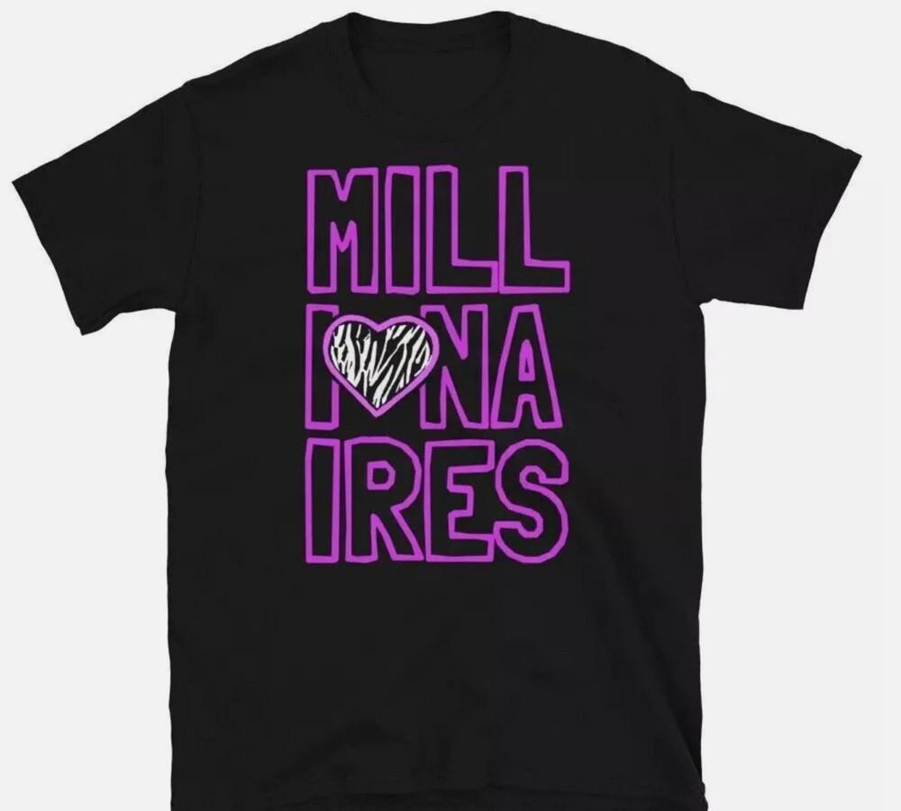 

MILLIONAIRES Stacked Logo with Heart MySpace Scene Band T-shirt Tops Tee M