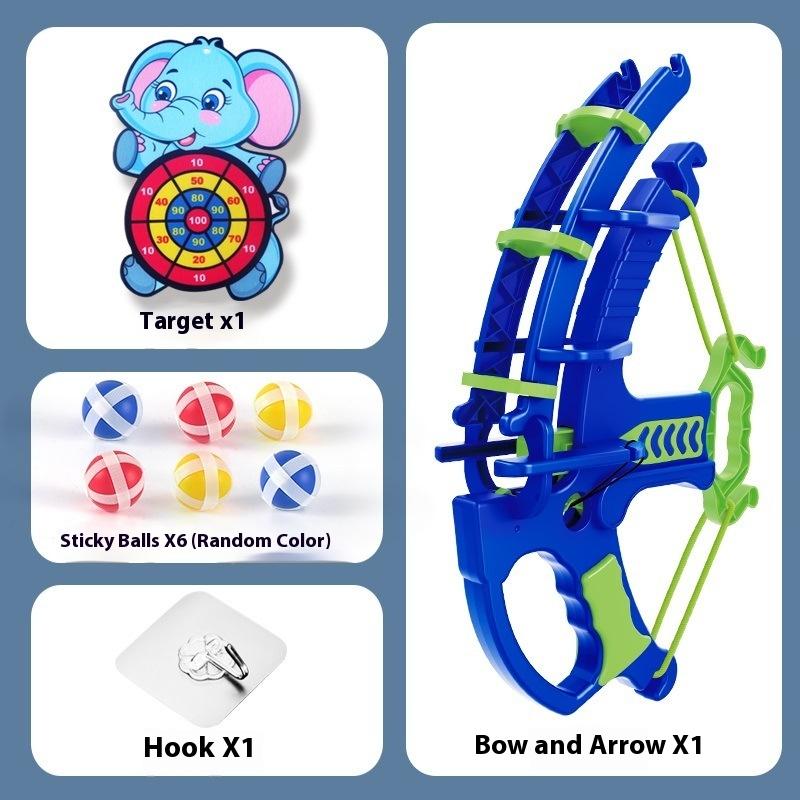 Children's Bow and Arrow Crossbow Dart Board Sticky Ball Target Shooting Outdoor Indoor Toys
