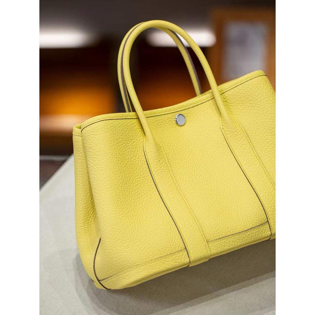 25 Years of New Garden Bag, First-layer Cowhide Tote Bag, Large-capacity Shopping Bag, Versatile Commuter Handheld Women's Bag