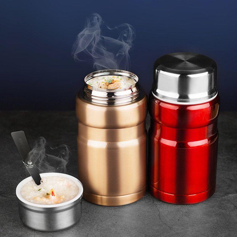 Stainless Steel Vacuum Thermal Pot, Large Capacity Insulated Cup, Portable Insulated Lunch Box for Men and Women, Suitable for Home Use