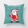 Merry Christmas Snowman Santa Claus Elk Print Pillowcase Xmas Decorativer Polyester Sofa Pillow Cover 45X45Cm Fundas De Cojin