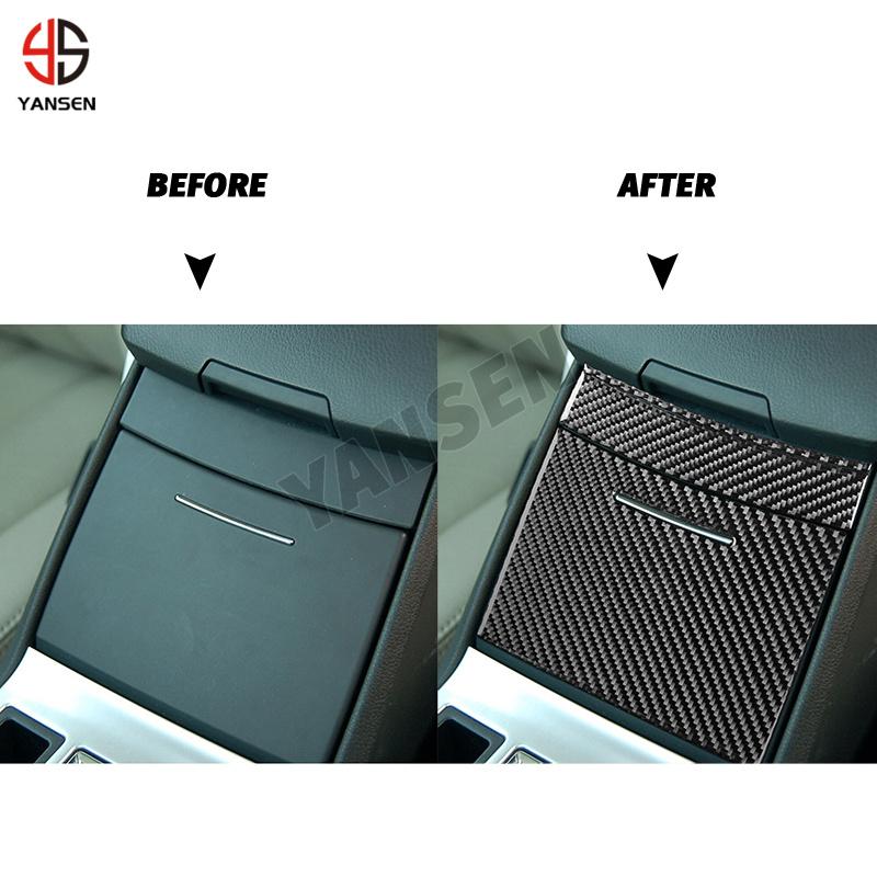 Carbon Fiber Front Gear Shift Panel Water Cup Holder Trim Sticker for Chrysler 300 300C for Dodge Charger 2005-2007 Accessories