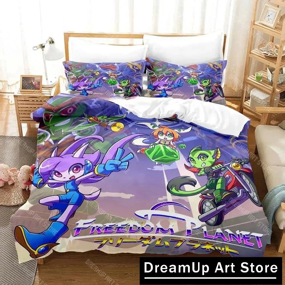 3D Printing Cartoon Game Freedom Planet Bedding Set Single Twin Full Queen King Size Bed Set Adult Kid Bedroom Duvet Cover Sets