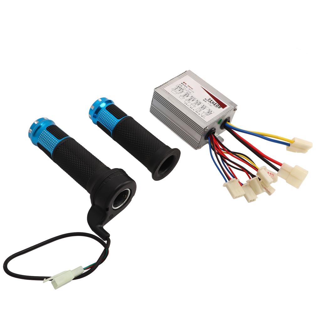 Electric Bike Speed Controller with Throttle Grip 12V 500W Aluminum Alloy for Electric Tricycle