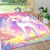 Custom Name Magical Unicorn Fantasy Carpet Rug Customizable Soft Washable Anti-Slip Home Living Room Sofa Mats Personalized Rug. 0909132