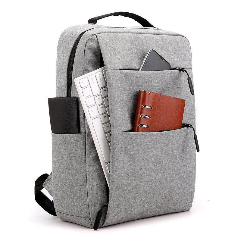 Men's Business Casual Commuting Double Shoulder Laptop Bag Student Backpack
