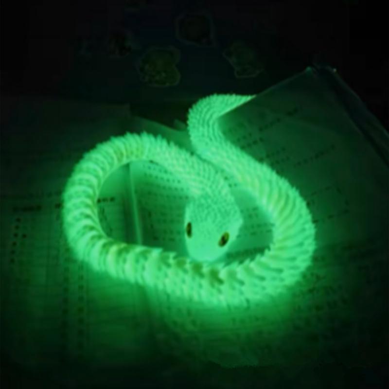 30-60cm 3D Printed Snake Flexible Joint Snake Model Toy Printed Figure Office Desktop Decor Ornament Birthday Gift Stress Relief