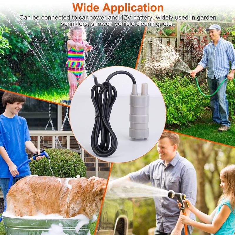 12V 18W Submersible Water Pump High Flow Whale ABS Pump 1000L/H For Garden Sprinklers Lawn Motorhome Pond
