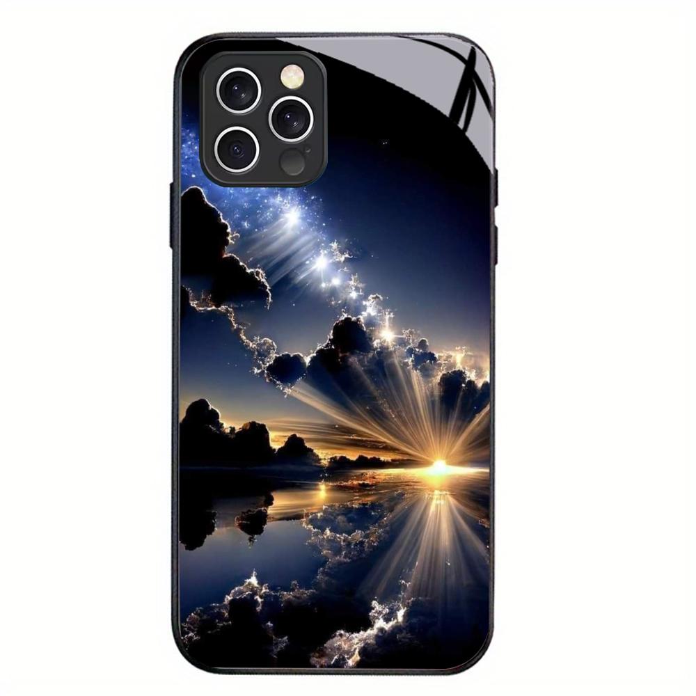 Sunset Landscape For iPhone 12 13 14 15 16 17 Plus Pro Max Anti-Drop Smooth Touch Protective Shockproof Cellphone Cover Shell