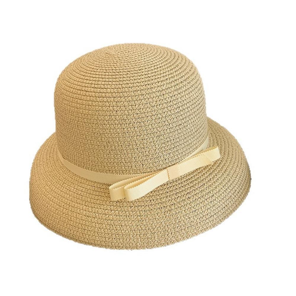 French Weaving Cap Beach Bucket Sun Hat Fashion Visor Basin Cap  Travel
