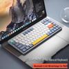 Slim 84-Key Wireless/Wired Tri-Mode Portable Silent Mechanical Keyboard for Office Use