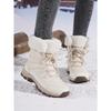 Waterproof Snow Boot Women's Plush Cotton Shoes Ladies Warm  High-top Boots Winter Outdoor Sneakers for Trekking Hiking