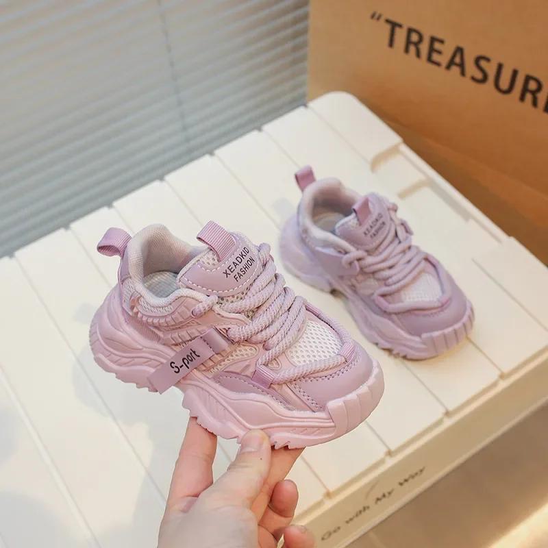 Children Sneakers for Girls Boys 2024 Summer New Fashionable Comfortable Casual  Soft Sports Air Mesh Running Shoes Students