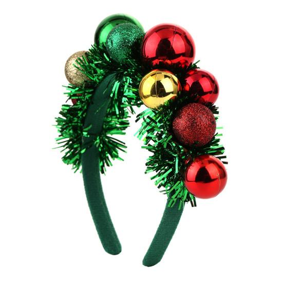 Mokkia Diadema De Navidad Para Mujeres Con Lazo De Navidad, Cuernos De Reno, Copo De Nieve, Diadema Con Joyas De Color Rojo Y Verde, Diadema De Diamantes De Imitación, Perla, Trenzada