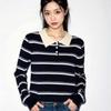 A New High-end, Loose, and Outerwear Knitted Base Layer Sweater for Women In The Autumn Striped Style