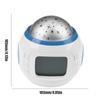 Digital Alarm Clock Starry LED Projector Nightlight with Temperature Calendar Music Digital Alarm Clock for Living Room Kid Room