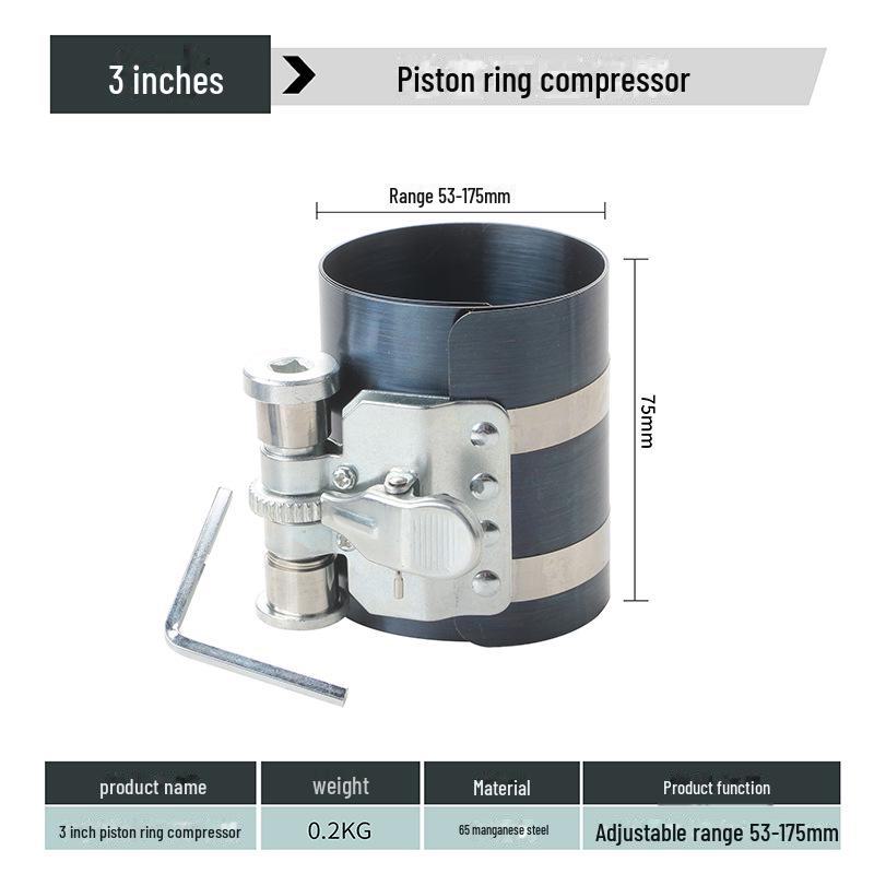 

Установщик и компрессор регулируемых поршневых колец (3 , 4 , 6 ) для автообслуживания