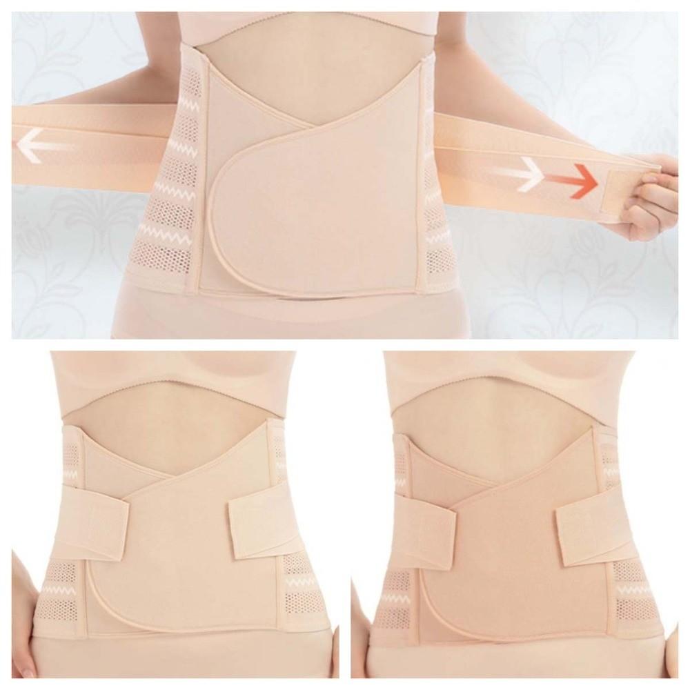 BEPAN Thin Postpartum Body Shaper Belt Seamless Stickable Waist Trainer Breathable Belly Contracting Slimming Shapewear Postpartum