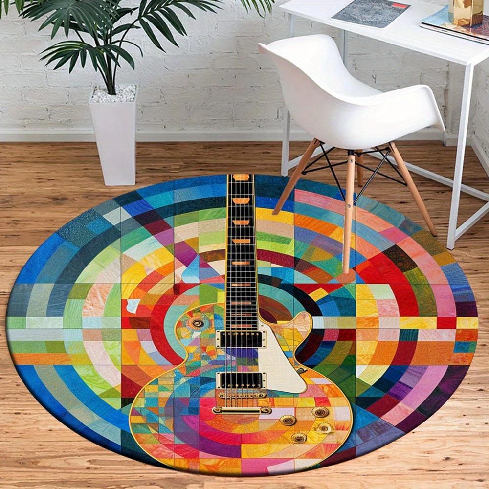 

1pc Retro 2460594895 Pattern Round Floor Mat, Non-slip for Living Room Bedroom Chair Carpets Home Decor Gifts, Home Decor Room Decor Outdoor 80cm by 80cm