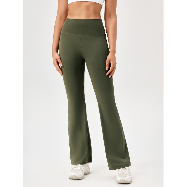 Women'S Yoga Pants Fitness Outdoor Solid Color Casual Running Training Elastic Quick Drying Tight Fitting Sports Pants