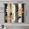 2pcs, Creative Curtains 2D print Black and Brown Leaves with White Flowers Polyester Easy Install (without rod) Decorations