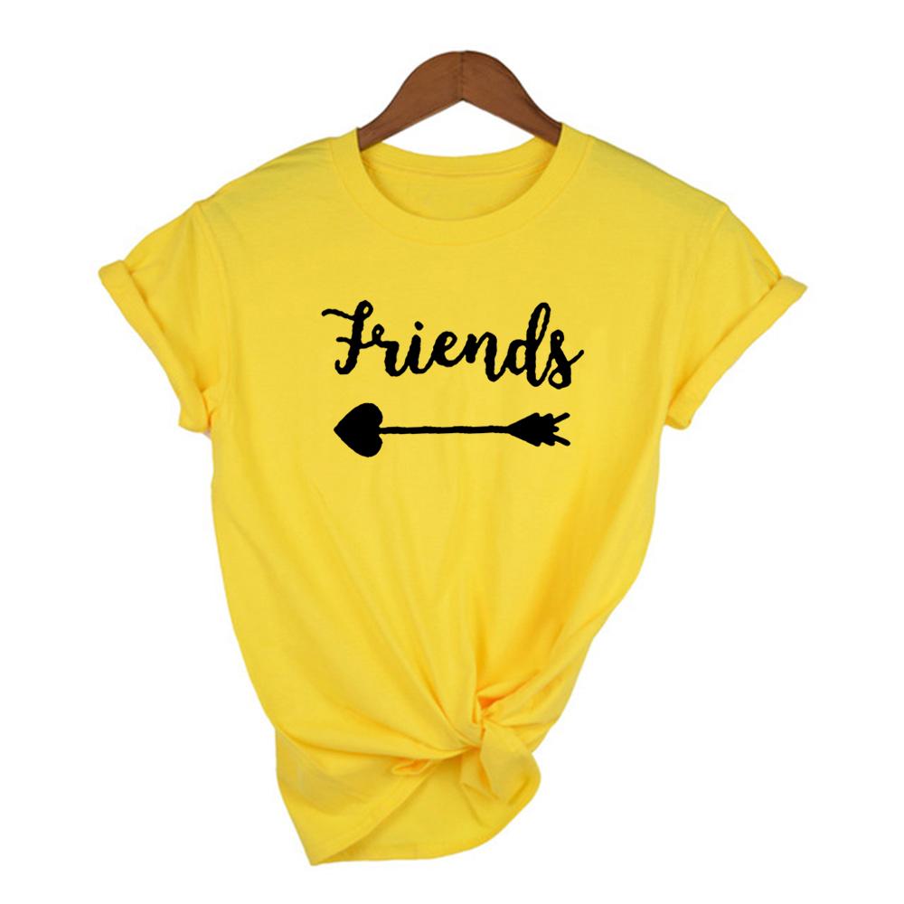 1Pcs Best Friends T Shirt Women Summer Short Sleeve Round Neck Sister Bff Friend Gift Top