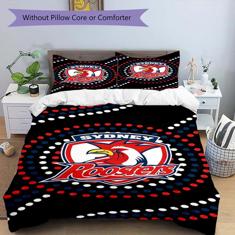 3pcs Football Team (23) Design Cover Set - HD Printed Bedding with 1 Cover and 2 Pillowcases - Perfect for Home and Dorm Decor
