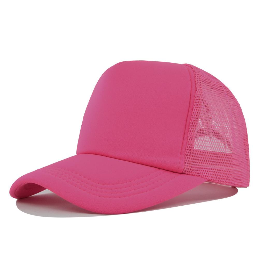 Fashion Desgin Solid Color Sponge Baseball Cap Net Cap Curved Brim Hat Sun Hat Light Mesh Sun Cap Outdoor Women Men