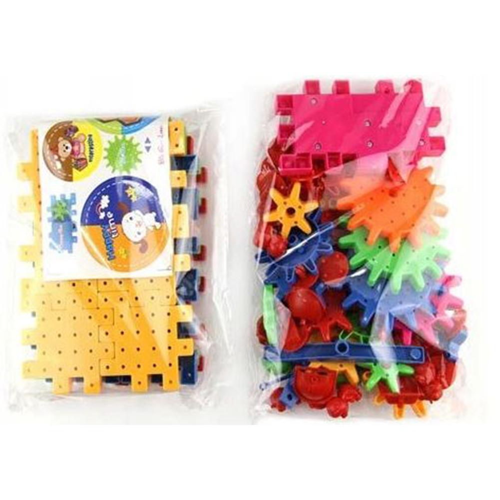 Children Electric Gears 3D Puzzle Building Kits Plastic Bricks Educational Toys