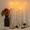 Pack of 6 LED Flameless Taper Candles Battery Operated Flickering Window Candle for Christmas Wedding Church Decor Party Supplie