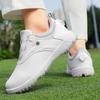 Men's Golf Shoes, Outdoor Professional Anti Slip Golf Training Sports Shoes, Men's Plus Size Quick Lace Up Casual Walking Shoes