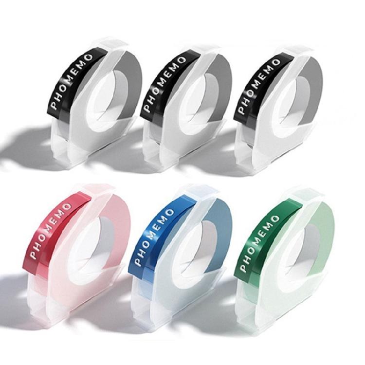 Embossing Label Tape Waterproof Embossing Tape Embossing Labels Easy to Use for Labeling Machine