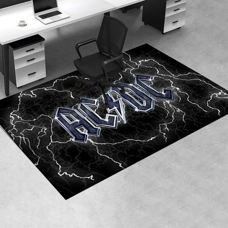 AC/DC Logo Lightning Rock Band Poster Print Wall Art DecorOffice Mat Home Decor Gift For Halloween & Christmas LC22
