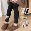 2025 New Korean-Style Girls' Fashion Leggings - Autumn/Winter, Medium-Thickness, Brushed Fleece, Warm Long Pants