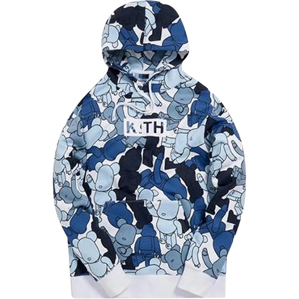 Kith x Bearbrick Pattern Hoodie Multicolor Men Tops Multi-Color KH2374-115