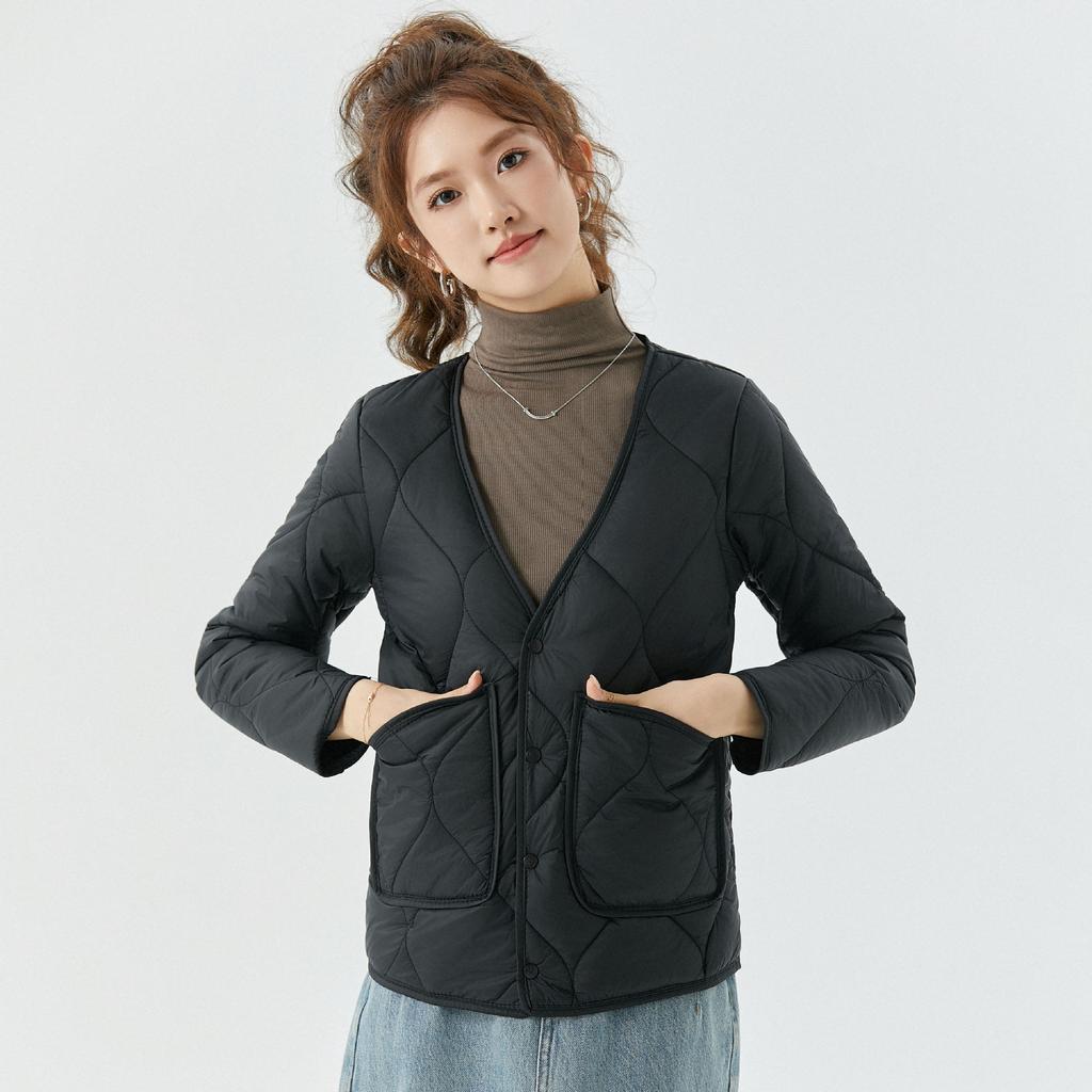 Women's Low Neck Warm Long-sleeved Cotton Liner Women's Models Home Cotton Clothing Cotton Clothing Padded One Sleeve with Hair 2508