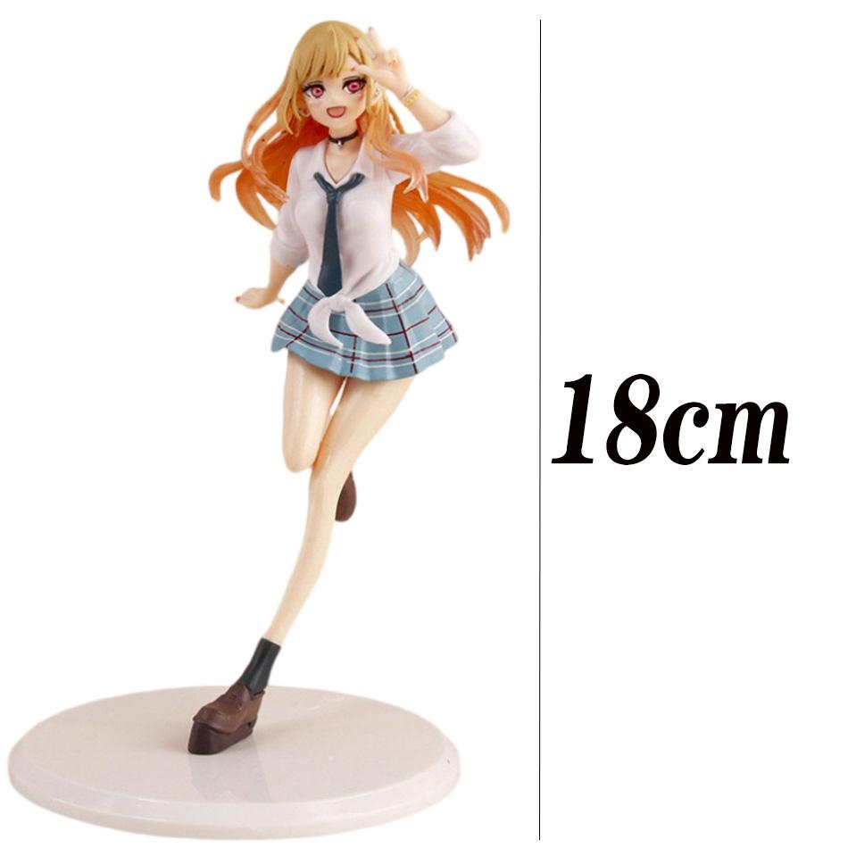 18cm Anime Kitagawa Marin 18cm Action Figure - Cute Uniform Girl Standing Pose Model Desktop Ornament Collectible Child Toy Gift