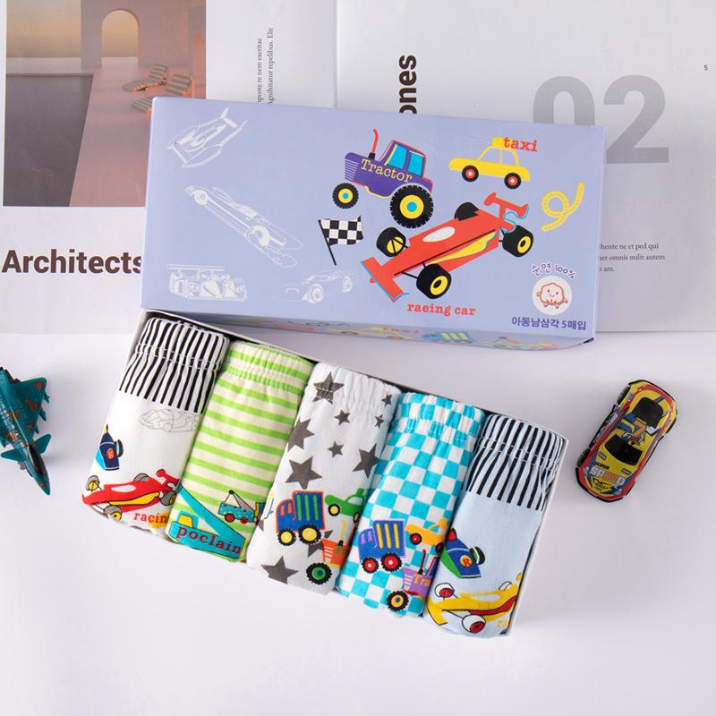 Korean Style Cotton Cartoon Triangle Underwear for Kids