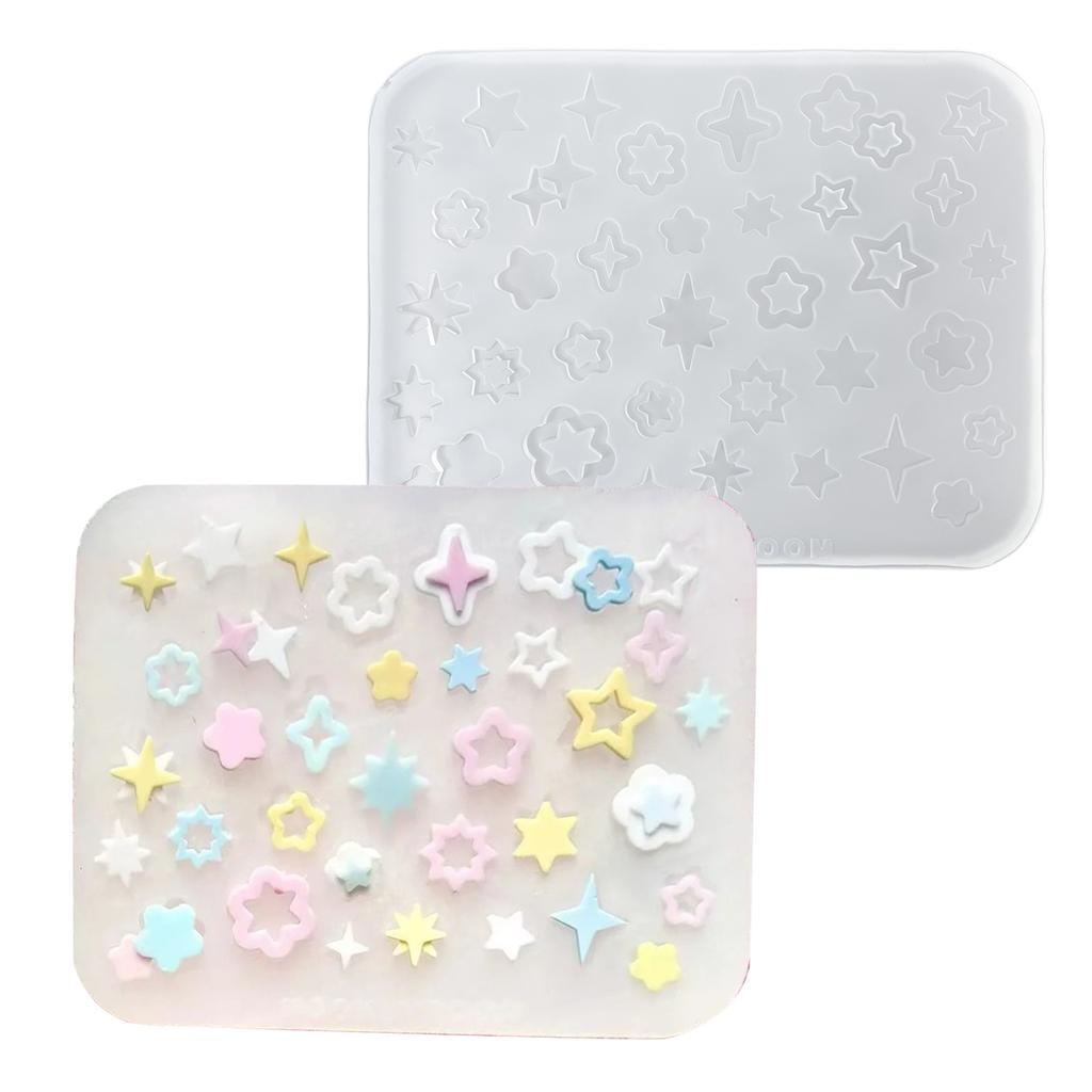 Stern Maniküre Silikonformen mit Sternmuster Anhängerformen für Nagelkünstler Kreative Maniküre Verzierungen Form